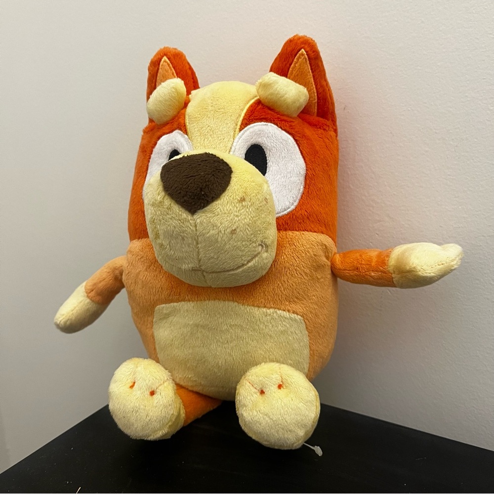 Kids Cartoon Bluey Bingo Plush Stuffed Animal with Battery Operated Phrases